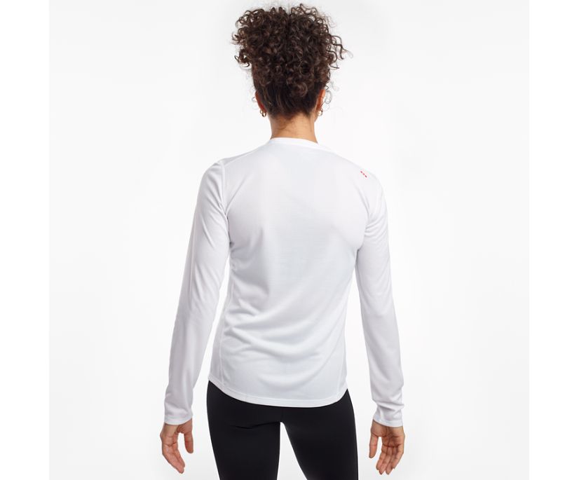 Női Saucony Stopwatch Long Sleeve Ingek Fehér | HU 561LIS